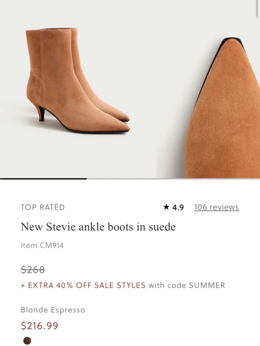 New Stevie ankle boots in suede